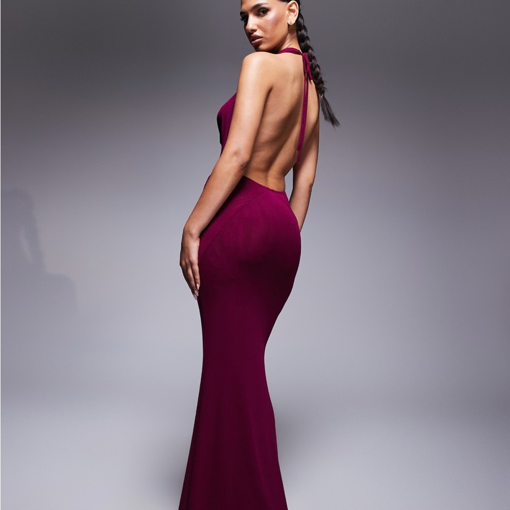 ASOS Backless Magenta Dress